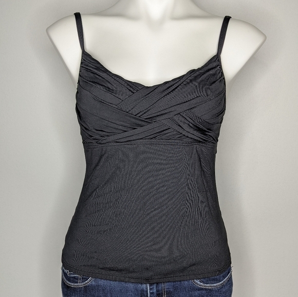 La Blanca black twist halter tankini top 10 - Picture 1 of 8